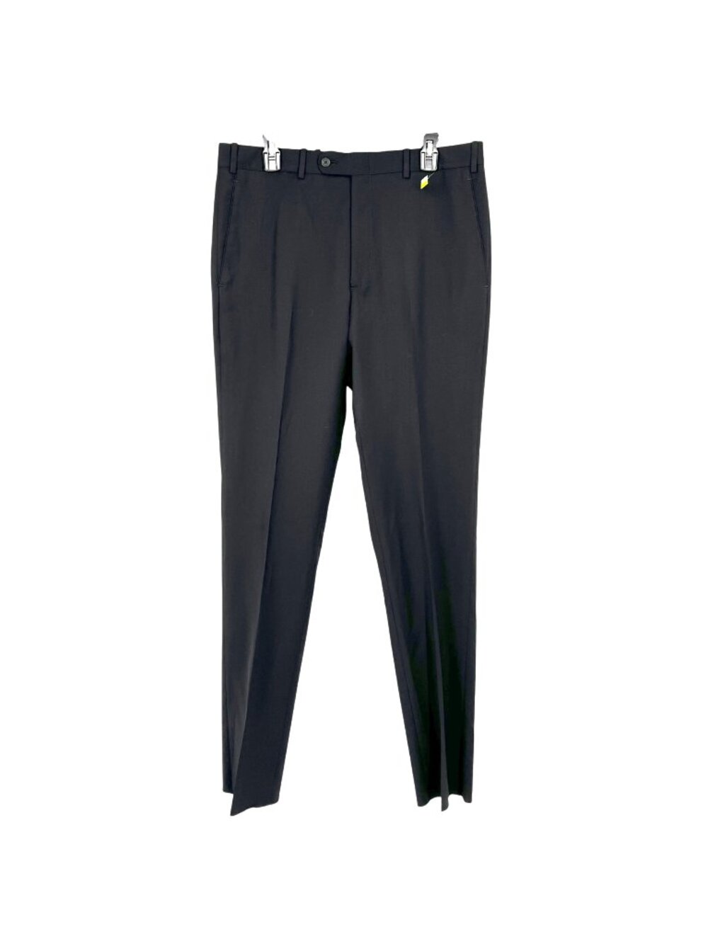 JB Britches Mens Dress Pants Black Wool Blend Waist Size 34R NWOT Unhemmed